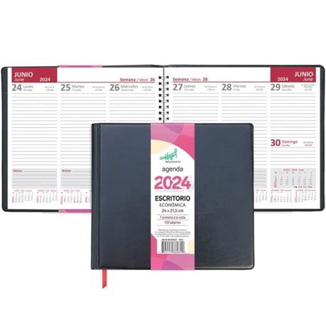 Agenda de Escritorio 2024 de 21.50 x 24 cm marca Hazel