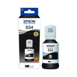 Botella de Tinta Epson 534 (T534120-AL) Negro Original para 11,000 páginas.