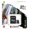 Memoria Micro SD Canvas Select Plus de 64GB Clase 10 C/Adaptador marca Kingston