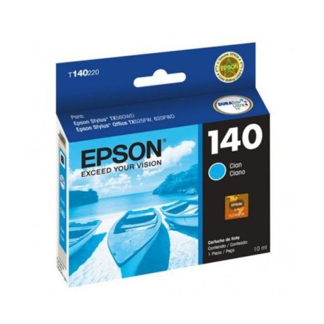 Cartucho de Tinta Epson 140 (T140220) Cyan Original para 755 páginas.