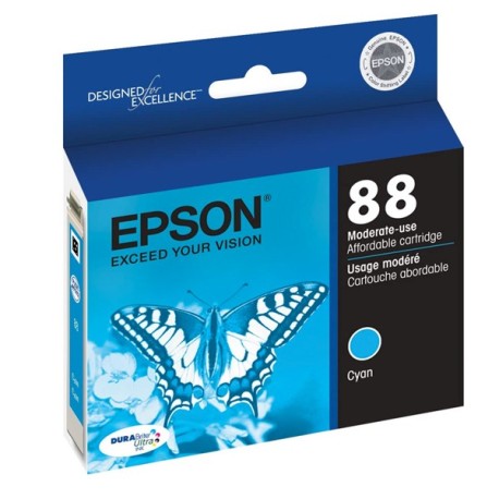 Cartuchos de Tinta Epson 88 (T088220) Cyan Original para 200 páginas.