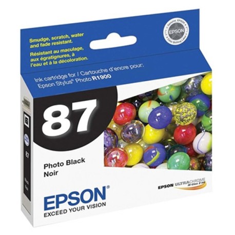 Cartuchos de Tinta Epson 87 (T087820) Negro Mate Original para 520 páginas.