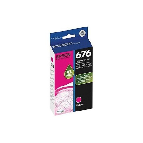 Cartuchos de Tinta Epson 676XL (T676XL320) Magenta Original para 1,200 páginas.