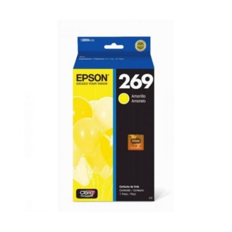 Cartuchos de Tinta Epson 269 (T269420) Amarillo Original para 450 páginas.