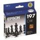 Cartucho de Tinta Epson 197 (T197120) Negro Original para 290 páginas.