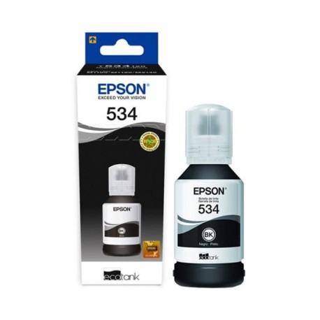 Botella de Tinta Epson 534 (T534120-AL) Negro Original para 11,000 páginas.